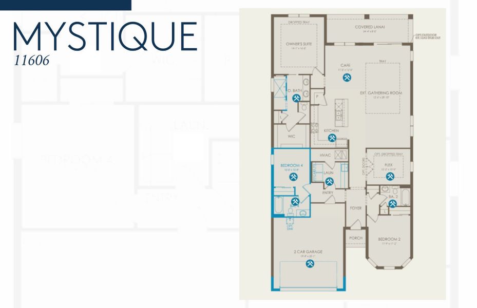 2D floor plan layout of this home in Avondale at Avenir, Palm Beach Gardens, FL (Image 4). 2D floor plan layout of this home in Avondale at Avenir, Palm Beach Gardens, FL (Image 4).