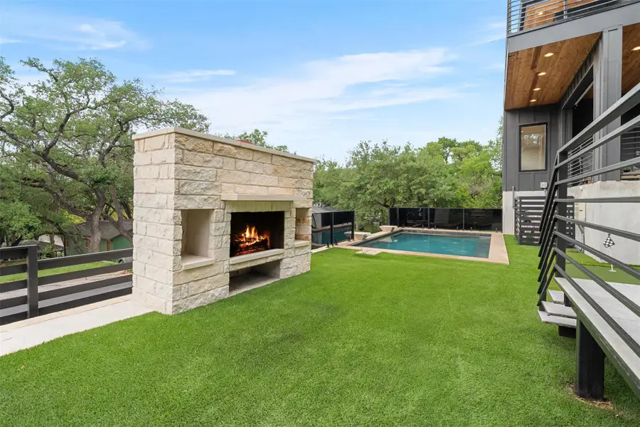 Exterior details and patio area of a home in , Austin (Image 3). Exterior details and patio area of a home in , Austin (Image 3).