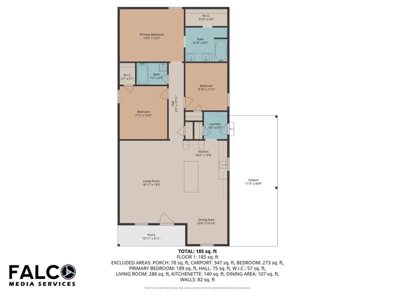 2D floor plan layout of this home in , Brookeland, TX (Image 4).