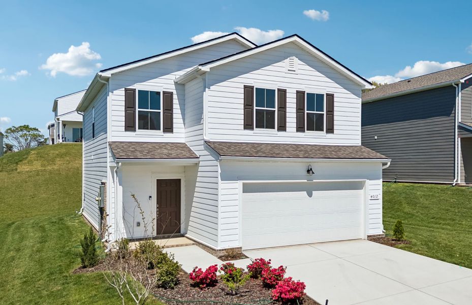 Front exterior of a new home in Independence at Carter's Station, Columbia, TN, highlighting curb appeal (Image 20).