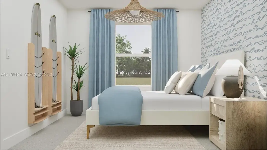 Furnished interior view inside a new home in , Miami (Image 13).