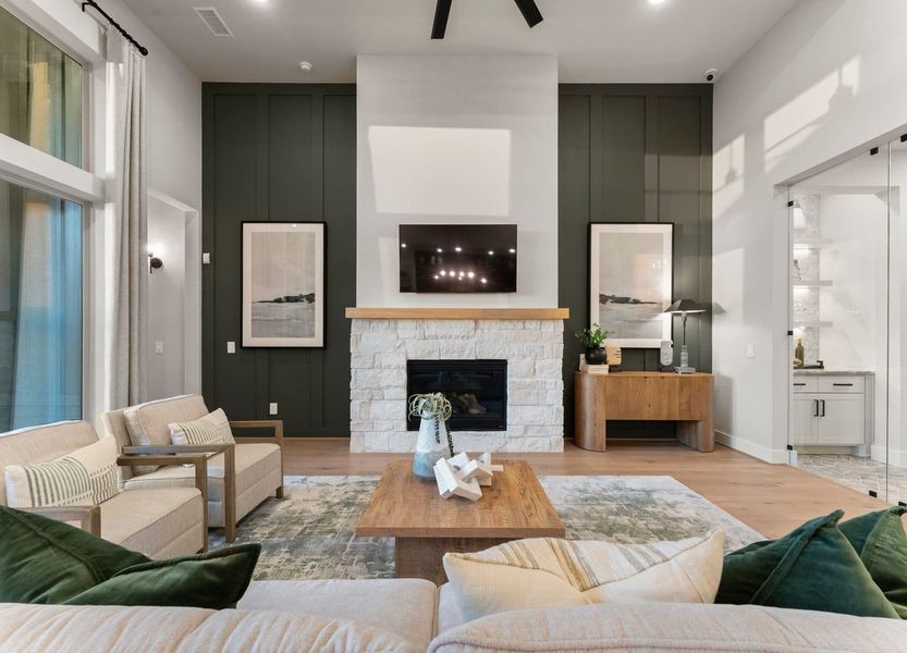 Furnished interior view inside a new home in Fulshear Lakes Gardens, Fulshear (Image 16). Furnished interior view inside a new home in Fulshear Lakes Gardens, Fulshear (Image 16).