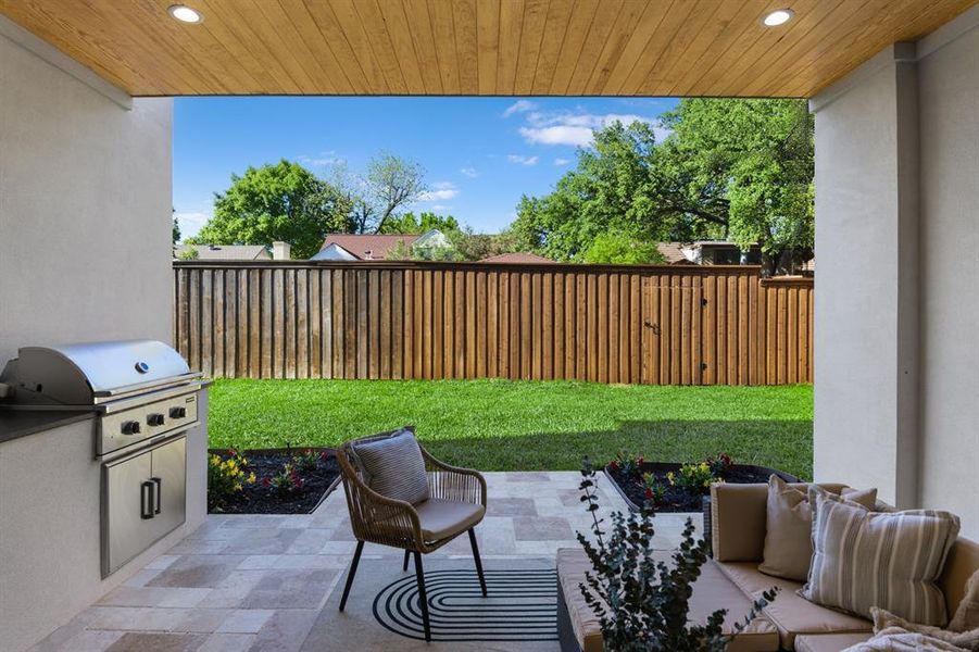 Exterior details and patio area of a home in , Dallas (Image 25).