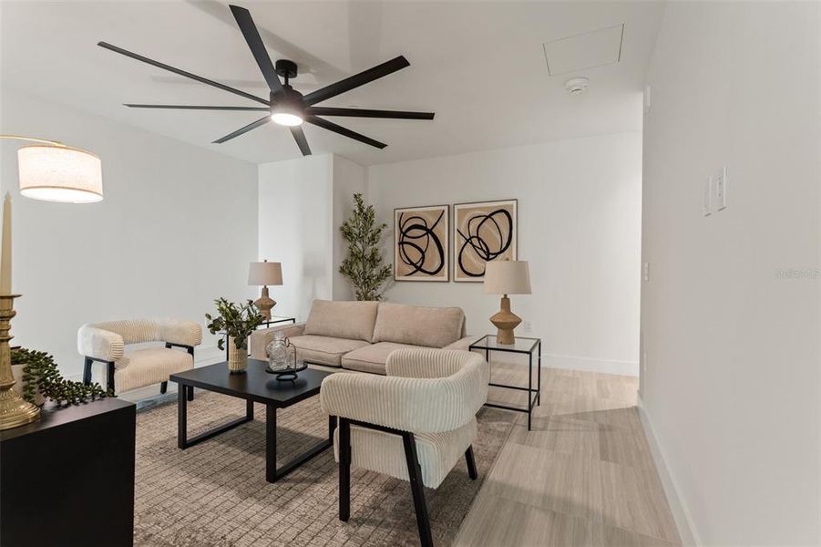 Furnished interior view inside a new home in , Tampa (Image 46).