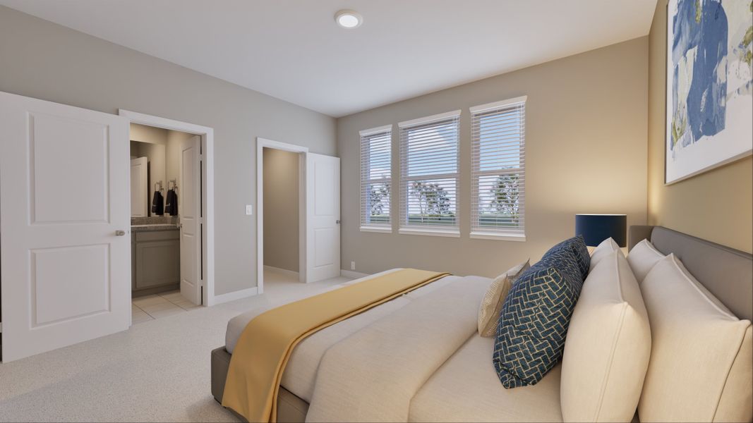 Furnished interior view inside a new home in Sunterra 40, Katy (Image 10).