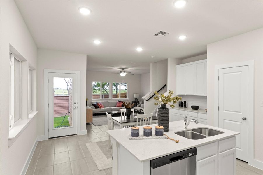 Furnished interior view inside a new home in Saddle Creek Twinhomes, Georgetown (Image 9).