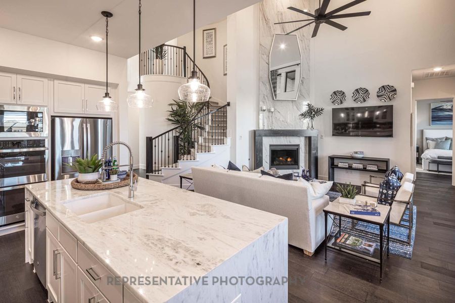 Furnished interior view inside a new home in Jordan Ranch: 65ft. lots, Fulshear (Image 25).