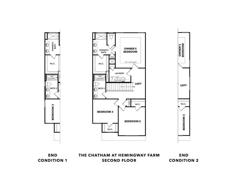 2D floor plan layout for the The Chatham A by Davidson Homes LLC in Hemingway, Cumming, GA (Image 4). 2D floor plan layout for the The Chatham A by Davidson Homes LLC in Hemingway, Cumming, GA (Image 4).