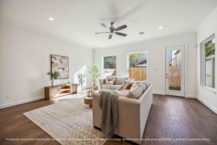 Whether you’re watching the big game or curling up with a good book, this spacious living room gives you the flexibility to make it your own. Whether you’re watching the big game or curling up with a good book, this spacious living room gives you the flexibility to make it your own.