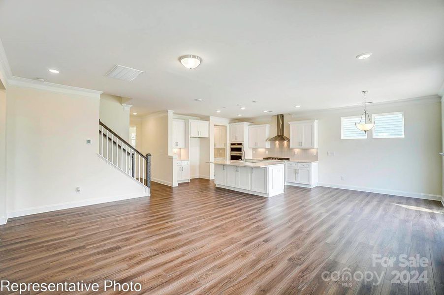 Living Room open to Kitchen