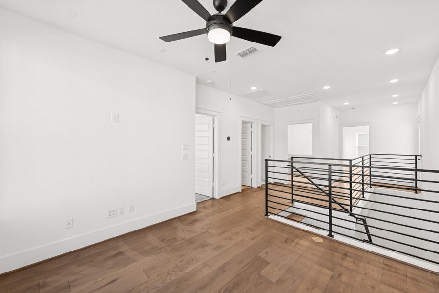 Spacious, unfurnished interior of a new home in Easthaven at Bridgeland Central - Vision Collection, Cypress (Image 31). Spacious, unfurnished interior of a new home in Easthaven at Bridgeland Central - Vision Collection, Cypress (Image 31).