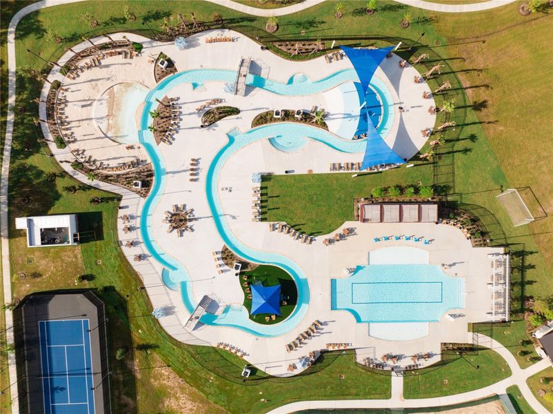 Lazy River, pool, community center, sports complex, splash pad