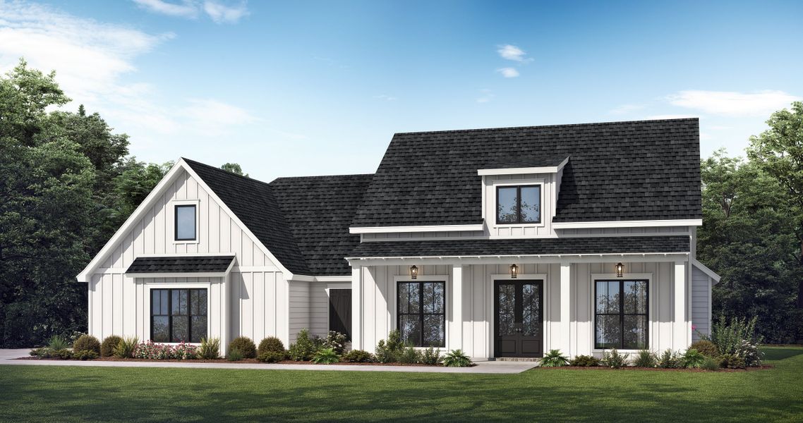 Representative exterior photo of a completed home built from the The Charlotte by Manuel Builders in Chapel Bend, Montgomery, TX (Image 1).