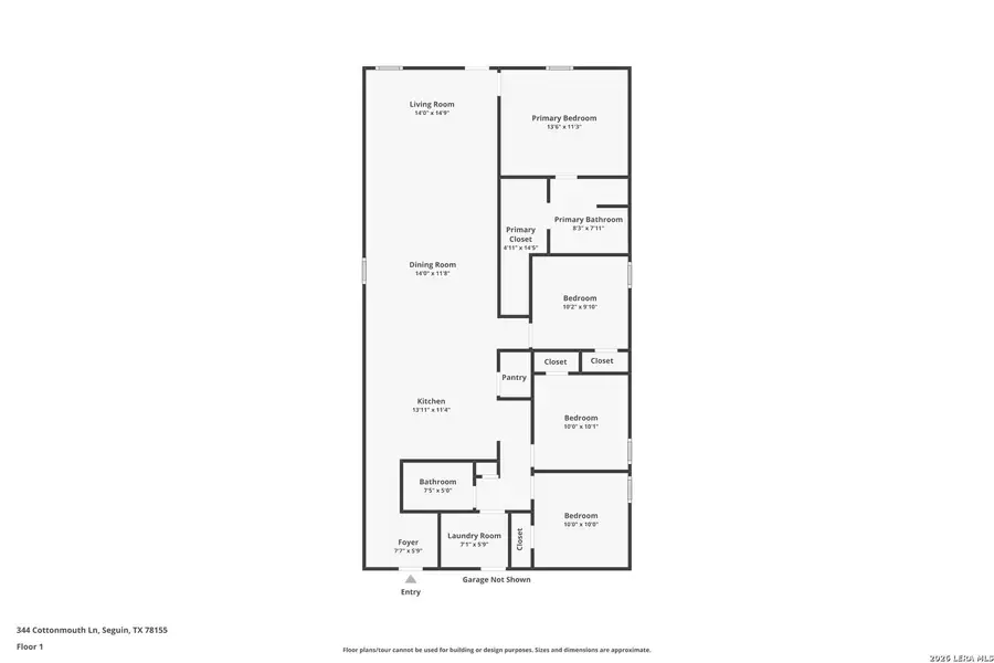 2D floor plan layout of this home in Arroyo Ranch, Seguin, TX (Image 5).