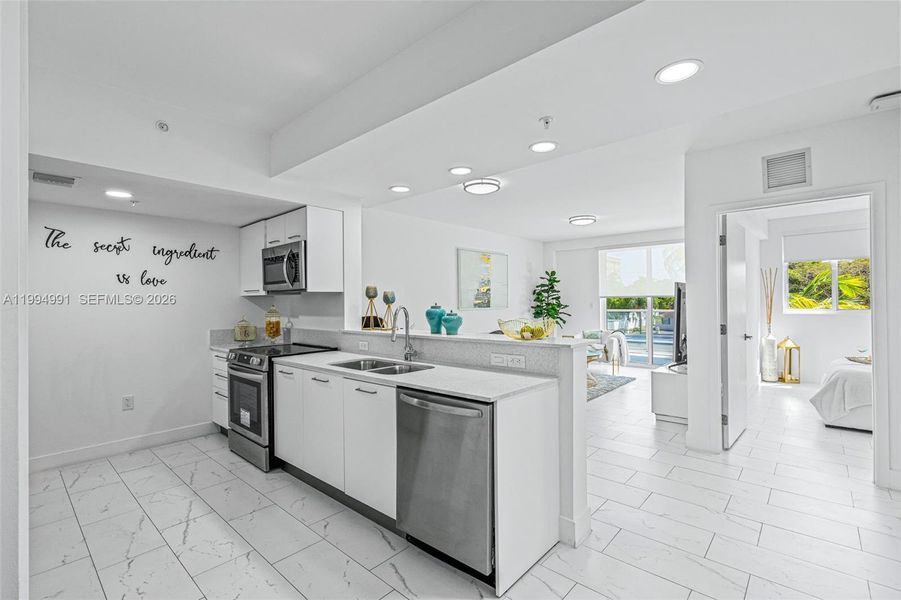 Furnished interior view inside a new home in , Hollywood (Image 5).