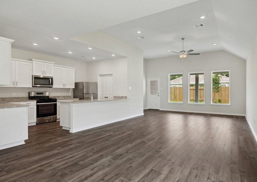 Spacious entertainment area downstairs Spacious entertainment area downstairs