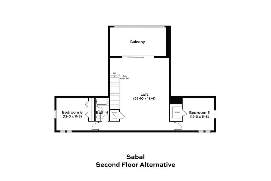 2D floor plan layout of this home in Biscayne Landing at Seaire, Parrish, FL (Image 7).