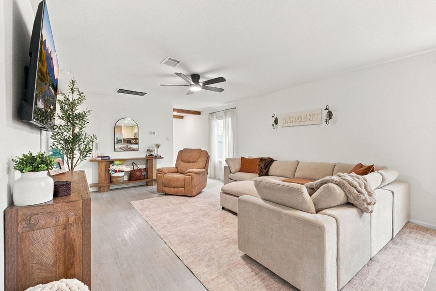 Furnished interior view inside a new home in Caney Mills, Conroe (Image 17).
