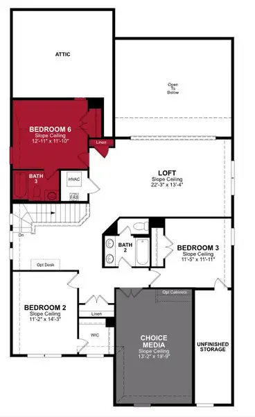 2D floor plan layout of this home in Brookville Estates, Forney, TX (Image 3).
