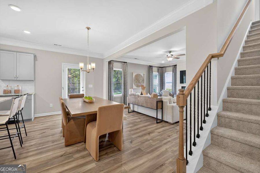 Furnished interior view inside a new home in Cobblestone Crossing Commons, Byron (Image 7). Furnished interior view inside a new home in Cobblestone Crossing Commons, Byron (Image 7).