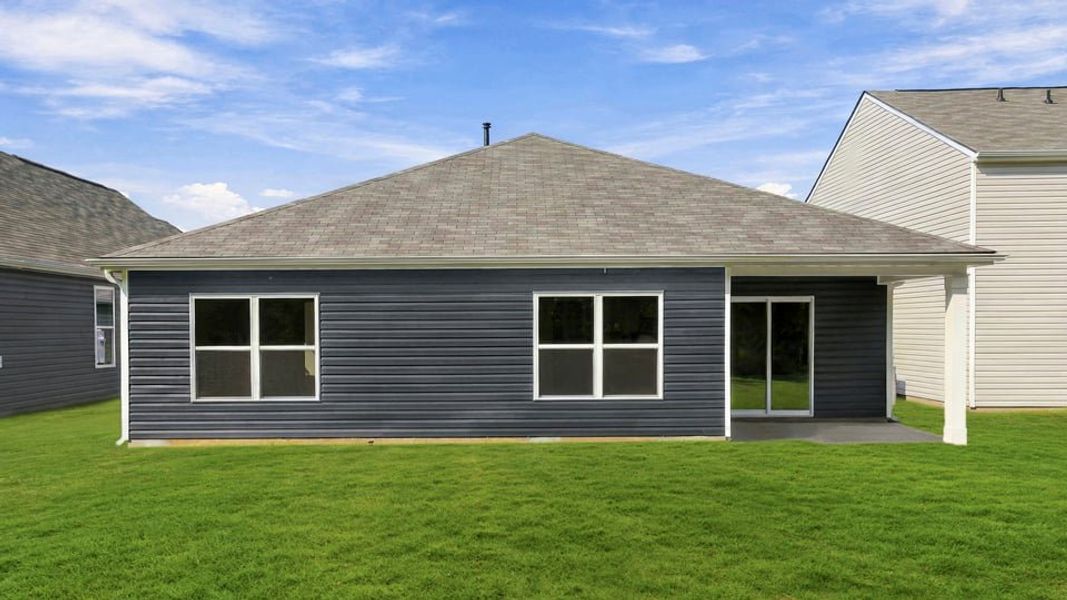 Exterior details and patio area of a home in Ravencrest, Roebuck (Image 21).