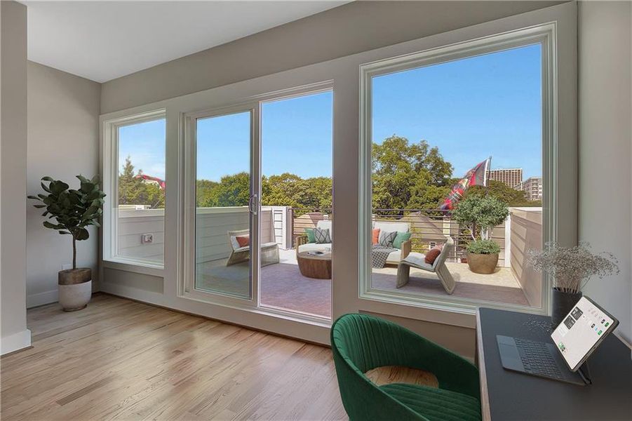 Furnished interior view inside a new home in , Atlanta (Image 27).