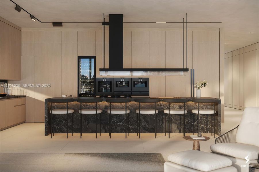 Furnished interior view inside a new home in , Surfside (Image 12).