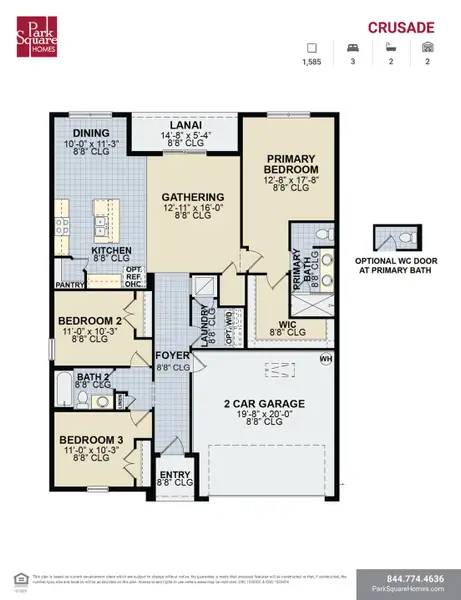 2D floor plan layout for the Crusade by Park Square Residential in Leela Reserve, Tavares, FL (Image 3). 2D floor plan layout for the Crusade by Park Square Residential in Leela Reserve, Tavares, FL (Image 3).