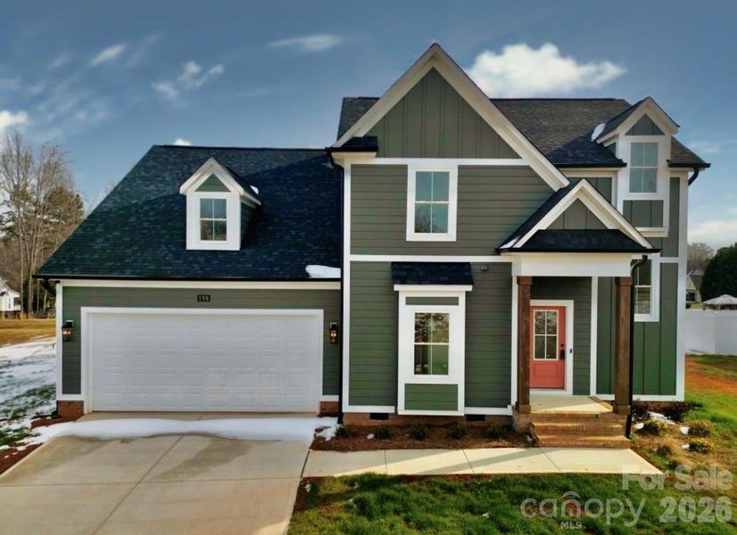 Front exterior of a new home in , China Grove, NC, highlighting curb appeal (Image 17).