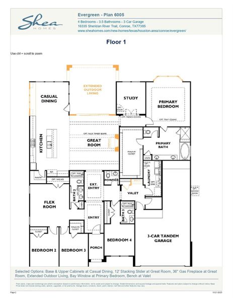 2D floor plan layout of this home in Evergreen 70', Conroe, TX (Image 1). 2D floor plan layout of this home in Evergreen 70', Conroe, TX (Image 1).