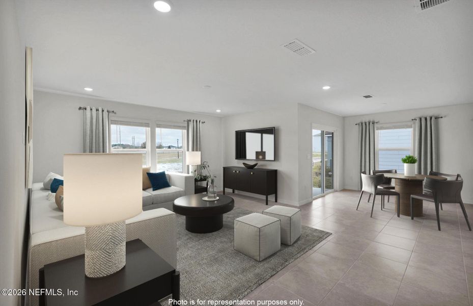 Furnished interior view inside a new home in Wells Landing, Jacksonville (Image 9).
