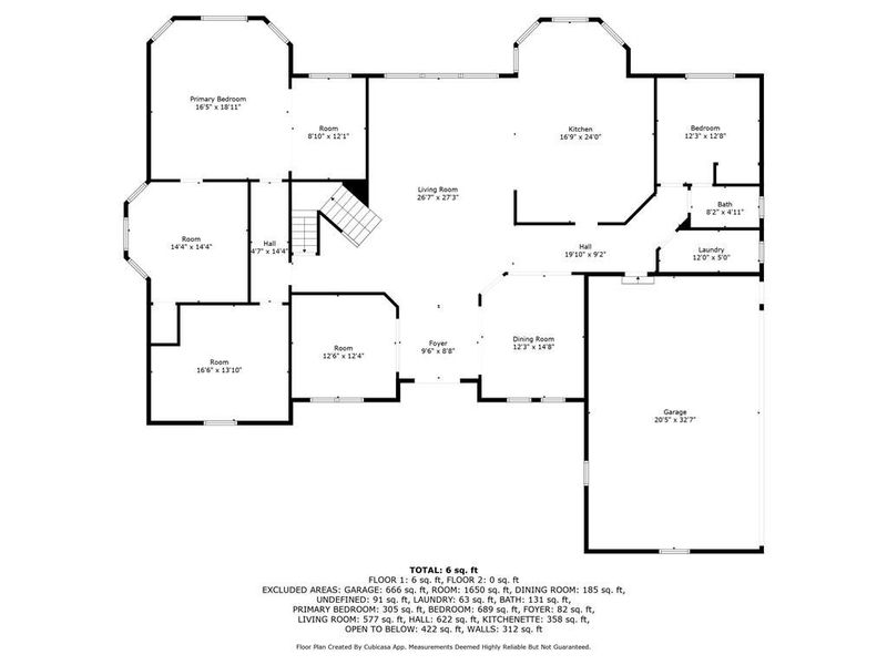 2D floor plan layout of this home in , Powder Springs, GA (Image 4).