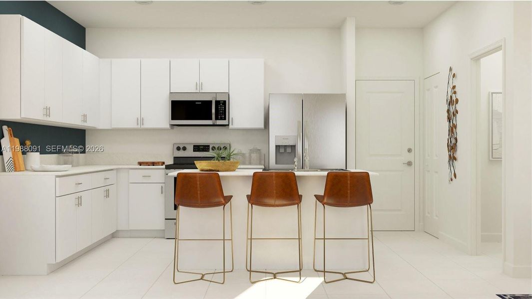 Furnished interior view inside a new home in Altamira, Homestead (Image 6).