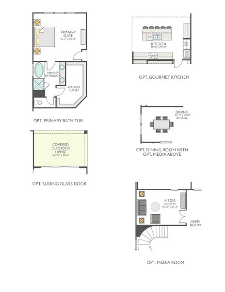 2D floor plan layout of this home in Park Central, Georgetown, TX (Image 6). 2D floor plan layout of this home in Park Central, Georgetown, TX (Image 6).