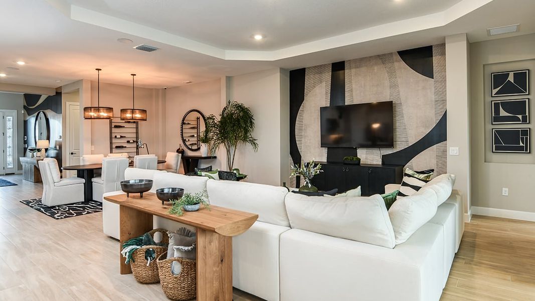 Representative furnished interior of a home built from the Pallazio by Taylor Morrison in Esplanade at Westview, Kissimmee (Image 10). Representative furnished interior of a home built from the Pallazio by Taylor Morrison in Esplanade at Westview, Kissimmee (Image 10).