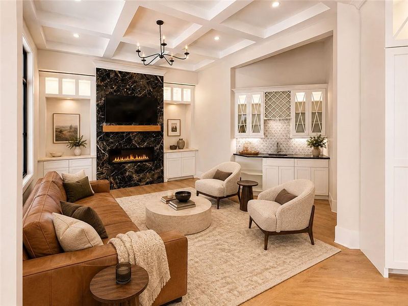 Furnished interior view inside a new home in , Alpharetta (Image 43).