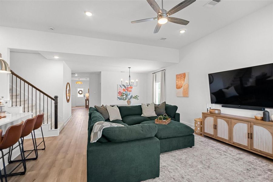 Furnished interior view inside a new home in Lone Star Landing, Montgomery (Image 27).