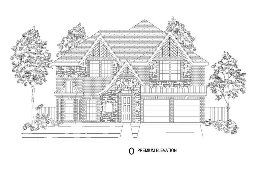 Representative rendering of the exterior for the Brentwood 45 3F (w/Media) by First Texas Homes (Image 17). Representative rendering of the exterior for the Brentwood 45 3F (w/Media) by First Texas Homes (Image 17).