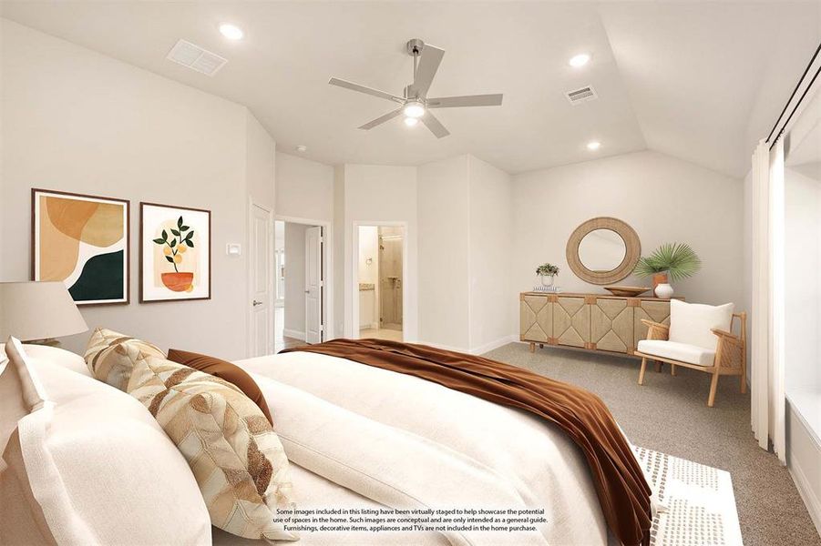 Furnished interior view inside a new home in Waterscape Classic 60s, Royse City (Image 12).