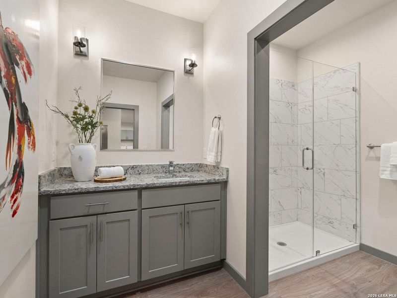 Furnished interior view inside a new home in , New Braunfels (Image 9).