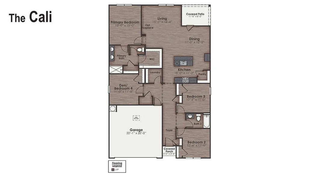 2D floor plan layout of this home in Sidbury Station, Castle Hayne, NC (Image 3).