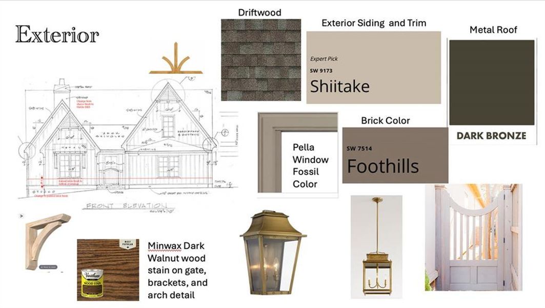 Sample of building materials used in homes in Gardens at Arbor Springs, Newnan (Image 4).