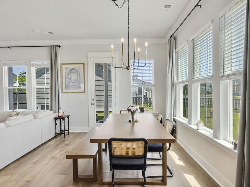 Furnished interior view inside a new home in Carnes Crossroads, Summerville (Image 43). Furnished interior view inside a new home in Carnes Crossroads, Summerville (Image 43).
