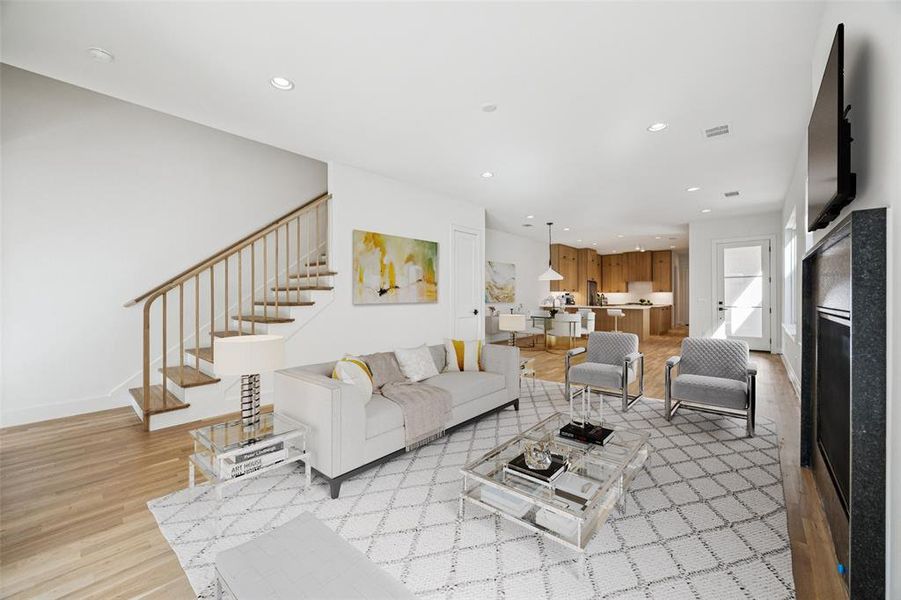 Furnished interior view inside a new home in , Dallas (Image 15).