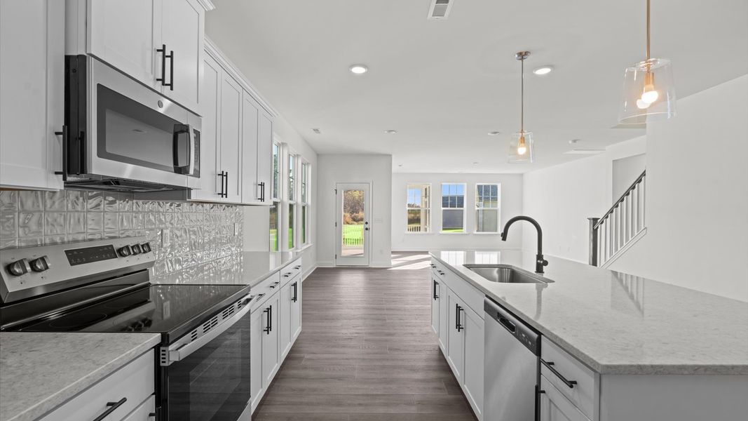 Representative furnished interior of a home built from the Ansley by DRB Homes in Sidney Creek Single Family, Zebulon (Image 12).
