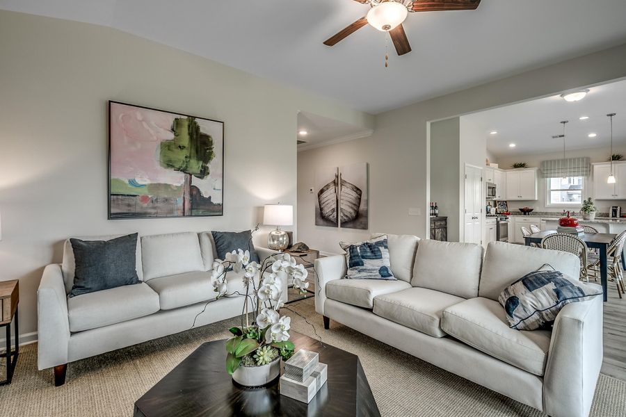 Furnished interior view inside a new home in Fairway Woods at Wyboo, Manning (Image 2).