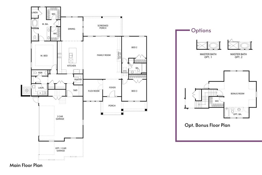 2D floor plan layout of this home in , Ridgeville, SC (Image 3).