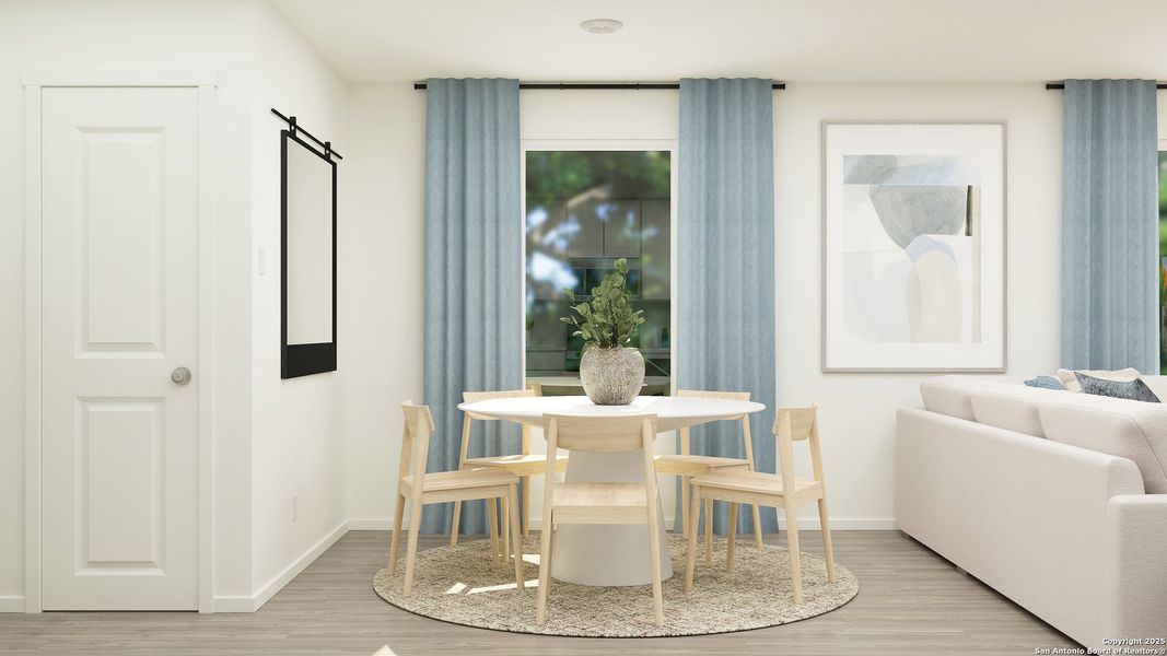 Furnished interior view inside a new home in Espada: Crestmore Collection, San Antonio (Image 8). Furnished interior view inside a new home in Espada: Crestmore Collection, San Antonio (Image 8).