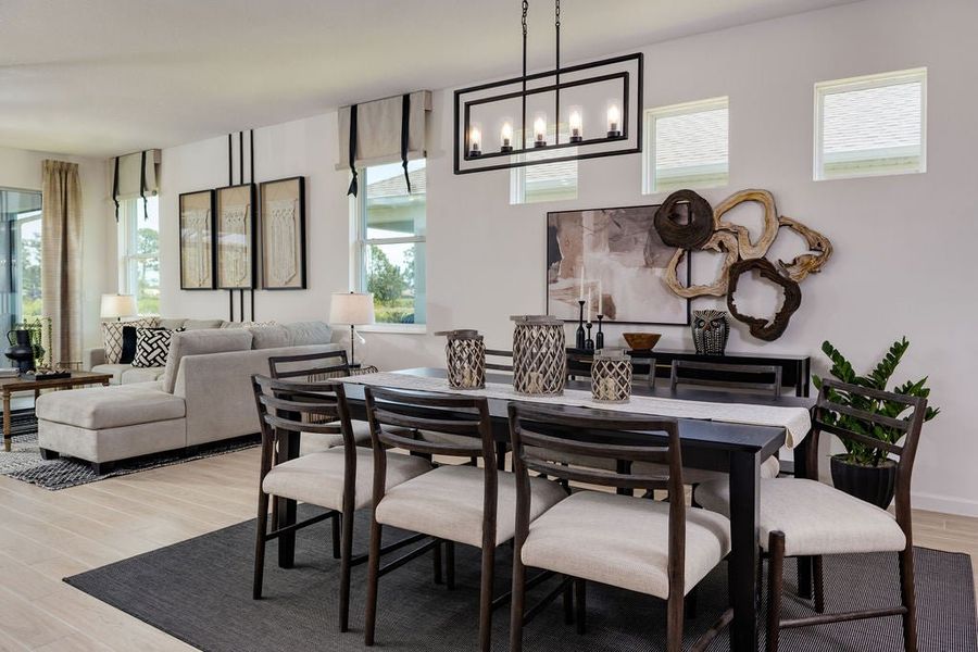 Representative furnished interior of a home built from the Hampton II by Park Square Residential in Brighton, Venice (Image 7).