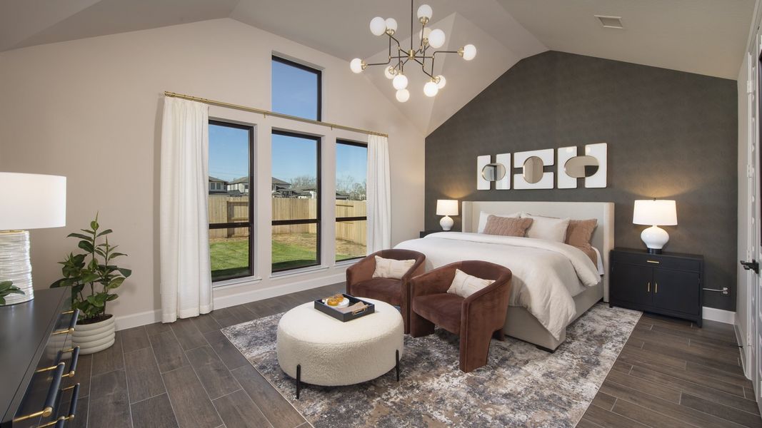 Representative furnished interior of a home built from the 3484M by Perry Homes in Lakes of Cane Island, Katy (Image 9).